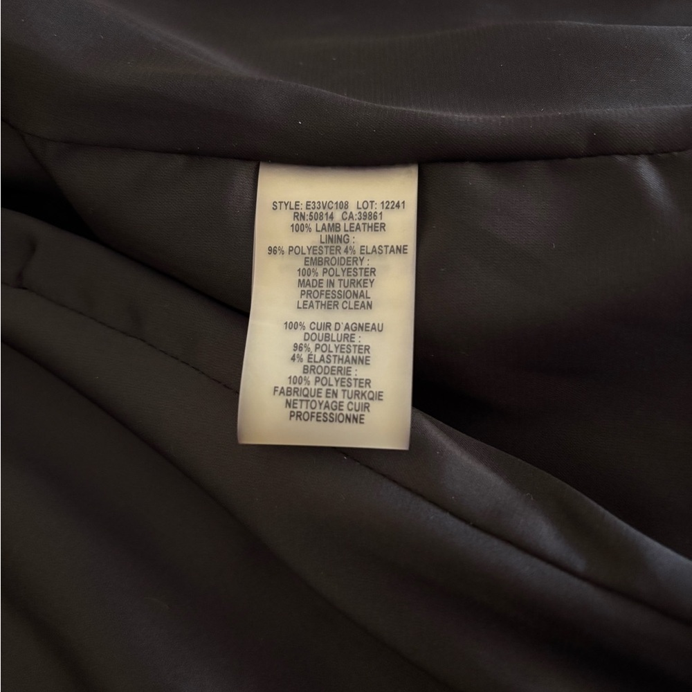 Elie Tahari Mae Embroidery Lambskin Moto Jacket-small - Picture 8 of 15